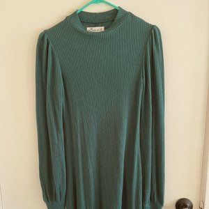 Hollister Christmas Green Knit Long Dress
